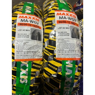 Vỏ (lốp) Maxxis 90/90-12 không dùng ruột 44J bánh trước xe lead
