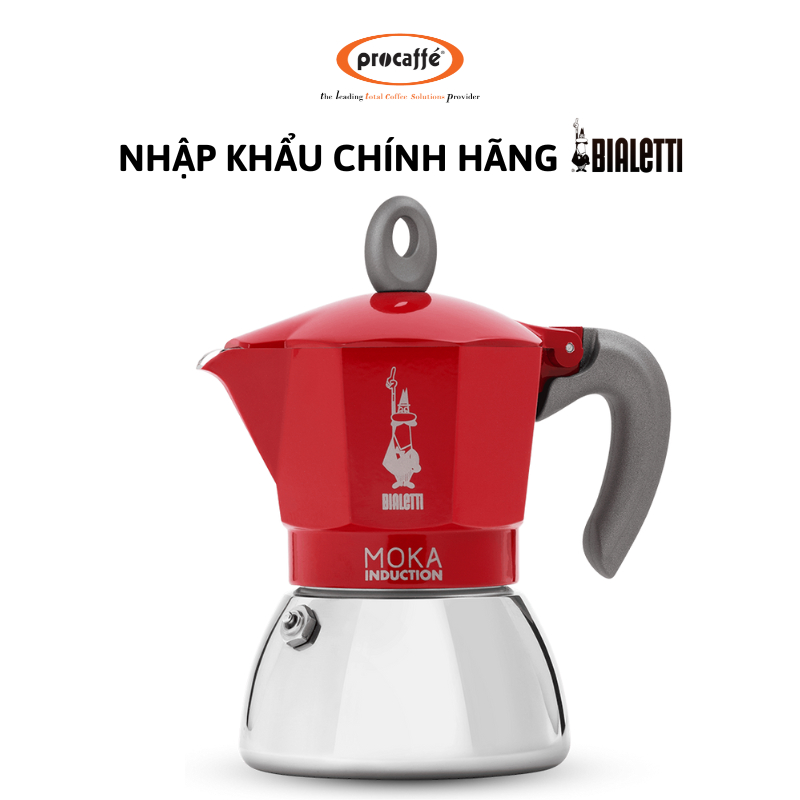Ấm pha cà phê bếp từ Bialetti Moka Induction Red 4 cup