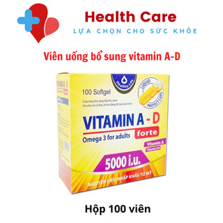 Vitamin a d, omega 3 tăng sức khỏe, khỏe mắt, đẹp da - hộp 100v