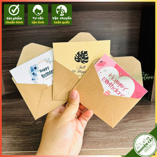 Thiệp vintage ghi lời chúc, lời nhắn, lời cảm ơn có phong bì (PK-59)