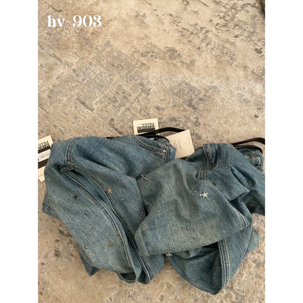 Quần jean xuông pra.da kèm belt hàng cao cấp