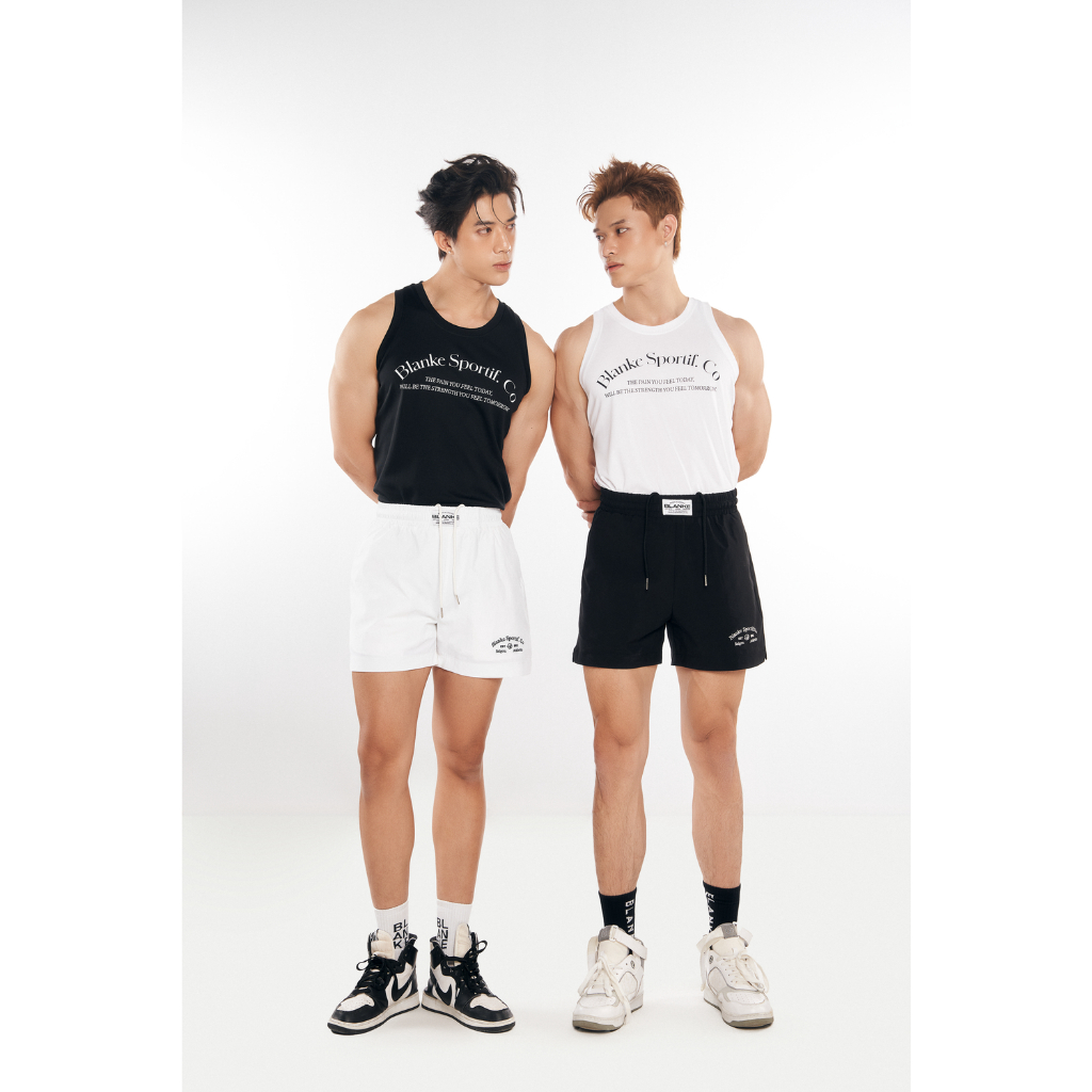 BLANKESPACE Áo Thể Thao SIGNTANK TANKTOP Chất Vải Cotton Thấm Hút Tốt Màu Đen Trắng