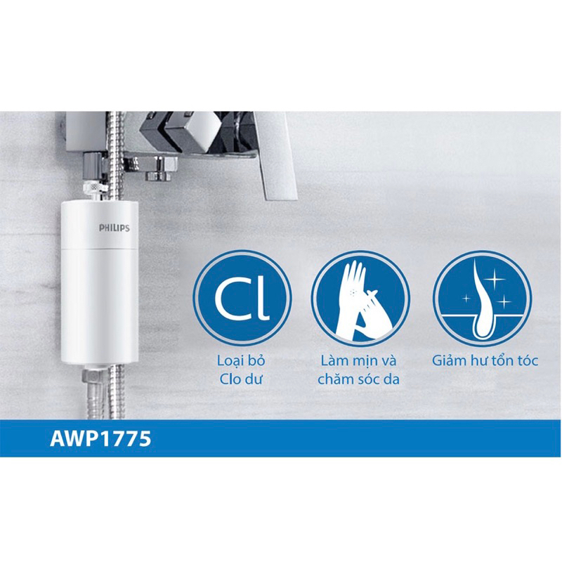 Bộ lọc nước vòi sen Philips AWP1775 - Hàng chính hãng - Bảo hành 24 tháng