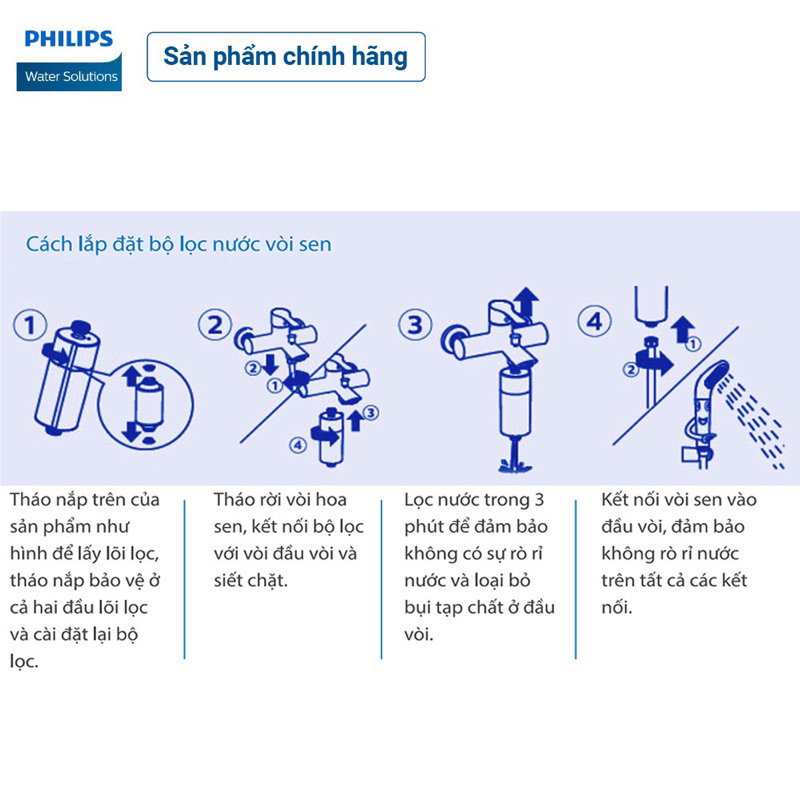 Bộ lọc nước vòi sen Philips AWP1775 - Hàng chính hãng - Bảo hành 24 tháng