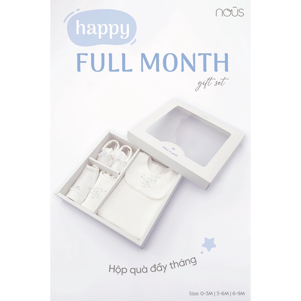 Set quà tặng sơ sinh cao cấp nguyên hộp Nous chính hãng mới nhất 2023