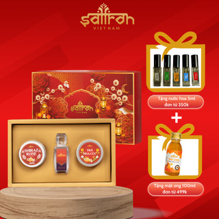 Hộp quà tặng sức khỏe hoa mai nhụy hoa nghệ tây Saffron SaLam 1gr kèm quà tặng