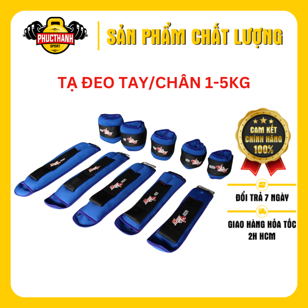 Tạ đeo tay chân tập gym phiên bản mạt sắt 5kg/4kg/3kg/2kg/1kg thế hệ tạ chân tập khinh công, xà đơn, vật lý trị