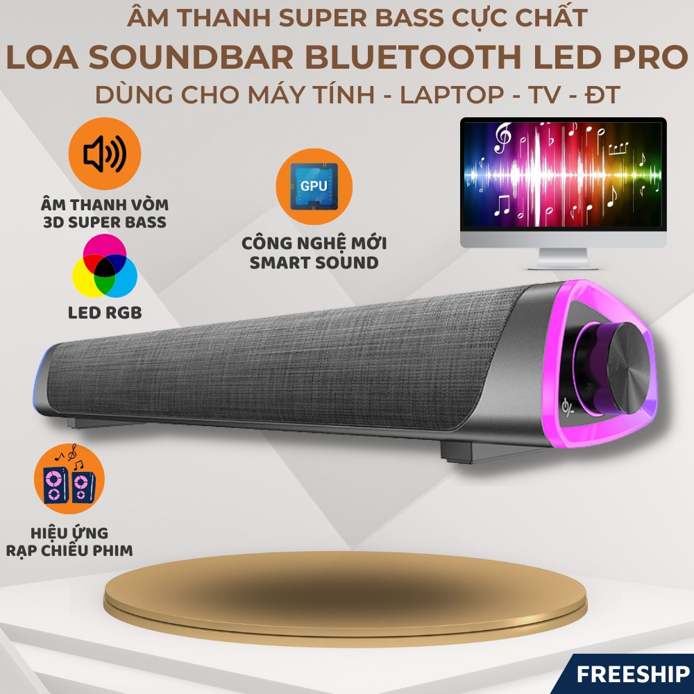 Loa Vi Tính Bluetooth Để Bàn Niye V8 LED Rgb Super Bass Cực Đẹp, Âm Thanh Siêu Hay