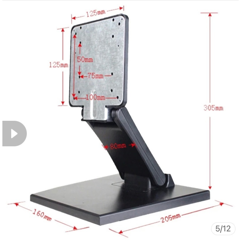 Chân đế màn hình vesa 75 100, Chân đế màn hình di động, màn hình máy tính để bàn 8 - 17inch và 10-27inch CĐ0 CĐ1