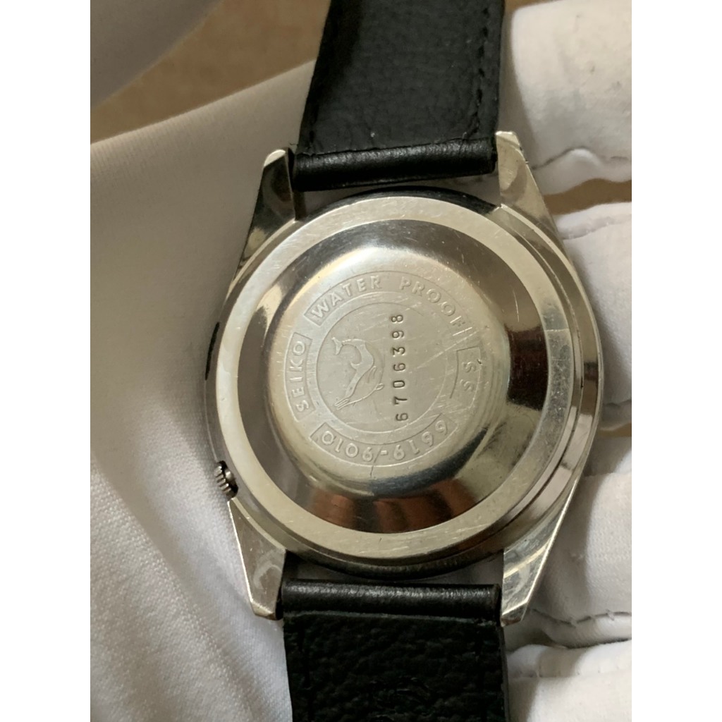 Đồng hồ nam Seiko Sportsmatic 5 automatic 21 jewels, lịch thứ ngày, niềng thép không gỉ, dây da Japan 6619_9020T AD