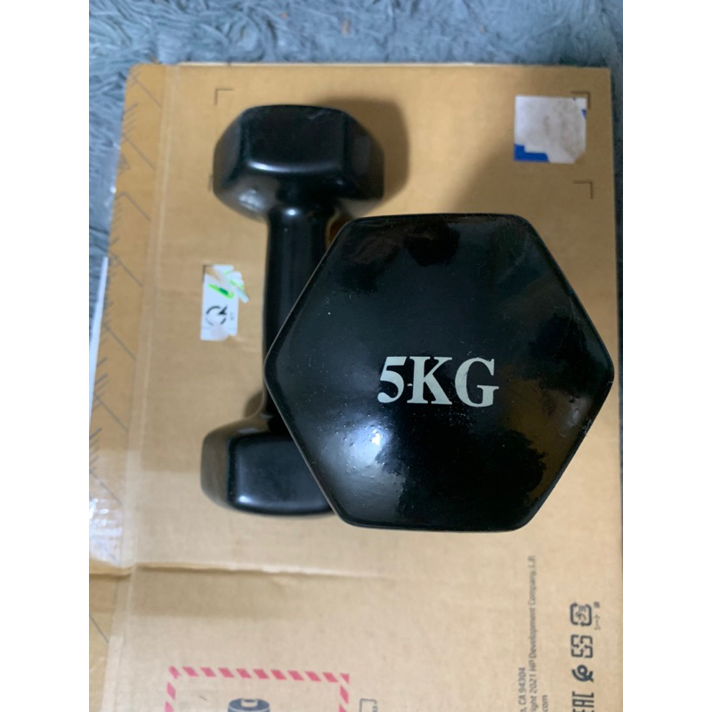 cục tạ sắt bọc su màu đen 5kg (1 cục)