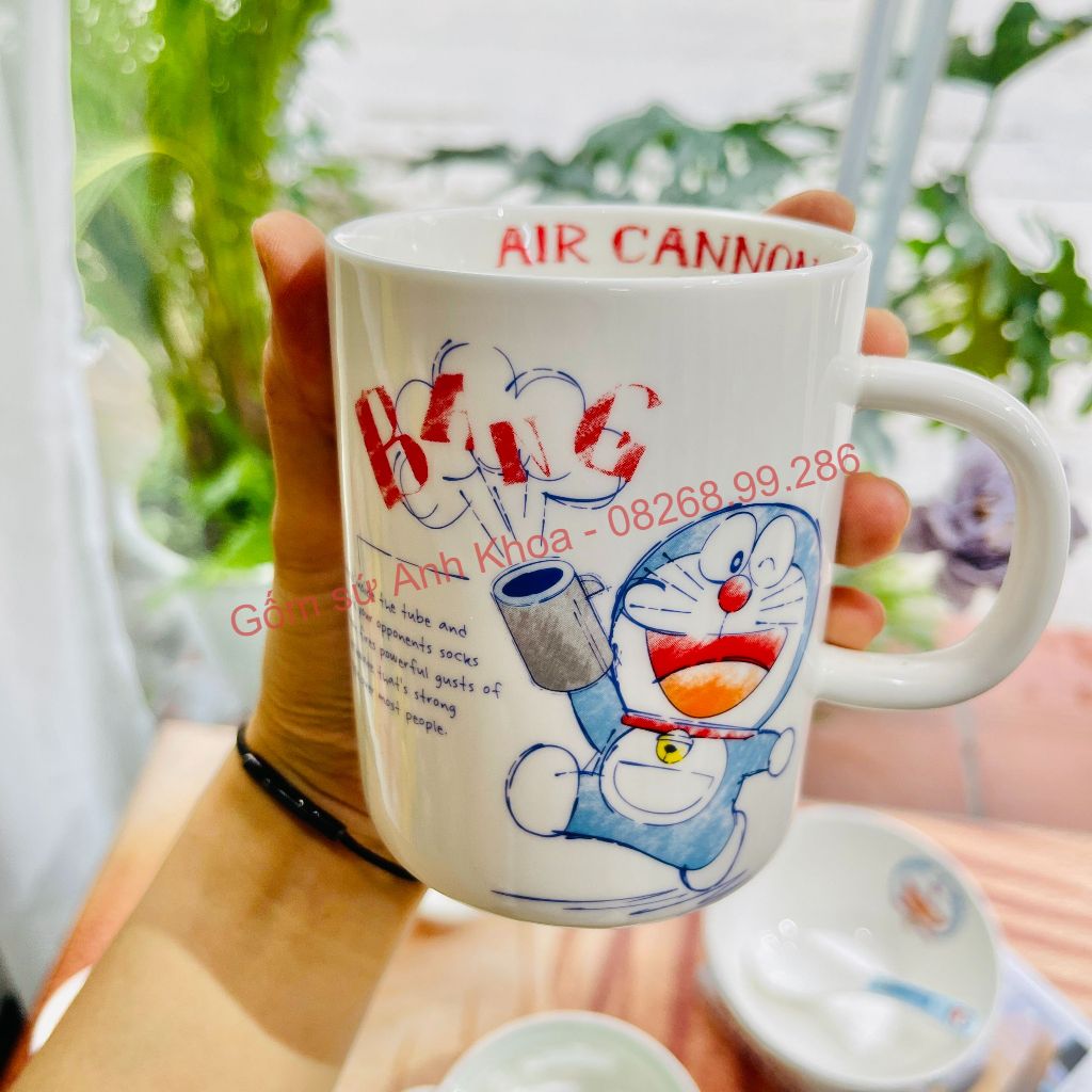 Bộ Bát Đĩa Gốm Sứ Decor, Bát Ăn Cơm, Bát Ăn Chè, Chén Dĩa Dễ Thương Bộ Doremon huyền thoại Cute dễ thương Gomsudecor21