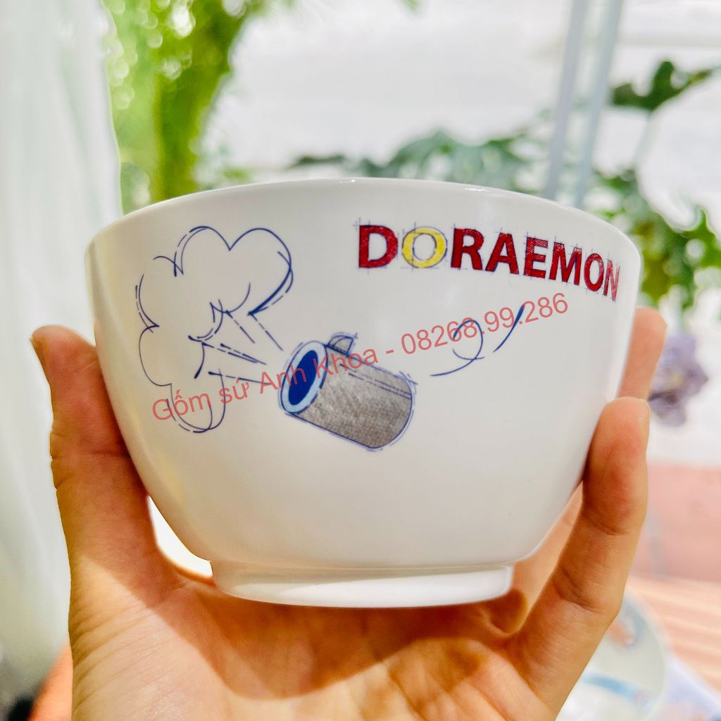 Bộ Bát Đĩa Gốm Sứ Decor, Bát Ăn Cơm, Bát Ăn Chè, Chén Dĩa Dễ Thương Bộ Doremon huyền thoại Cute dễ thương Gomsudecor21