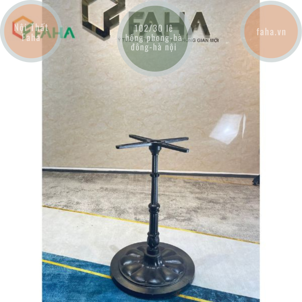 Chân Bàn Cafe Gang Đúc Đế Tròn Nghệ Thuật FH028 -Hàng Cty Bảo Hành 6 Tháng-Nội Thất Faha