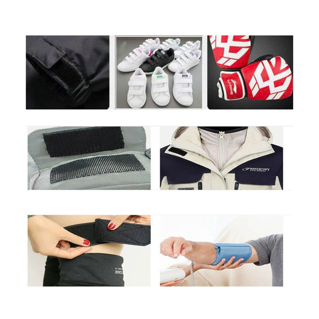 Băng gai Velcro, Băng gai dính khóa nhám gai, miếng dán vải 2 mặt dán giày, túi xách, quần áo các vật dụng gia đình