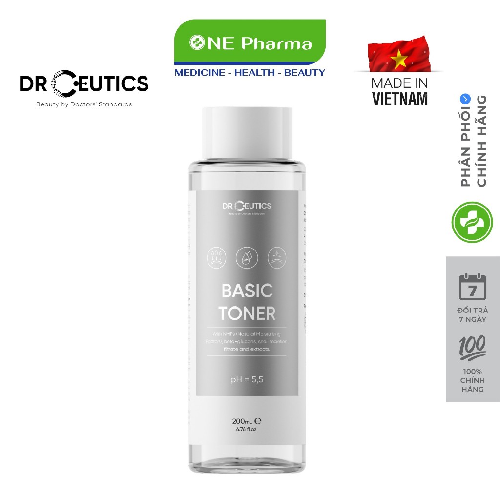 Toner DrCeutics Basic Toner Và Standard Toner Cấp Ẩm Cho Da 200ml