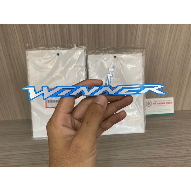 Tem chử Winner chử xi nền Xanh Da đời 16, 17 xe Xanh Đen