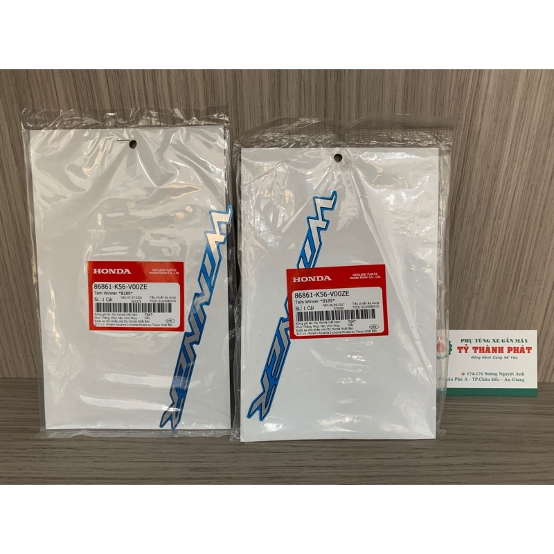 Tem chử Winner chử xi nền Xanh Da đời 16, 17 xe Xanh Đen