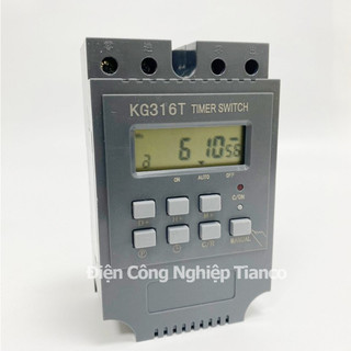 Công tắc hẹn giờ thông minh KG316T-II thân đen tắt mở tự động chuẩn công nghiệp 25A ổ cắm hẹn giờ