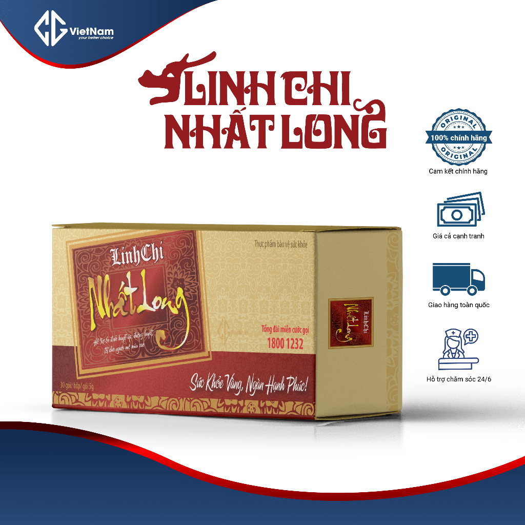 Linh Chi Nhất Long hỗ trợ ổn định đường huyết, ổn định huyết áp, giảm mỡ máu [CHÍNH HÃNG]