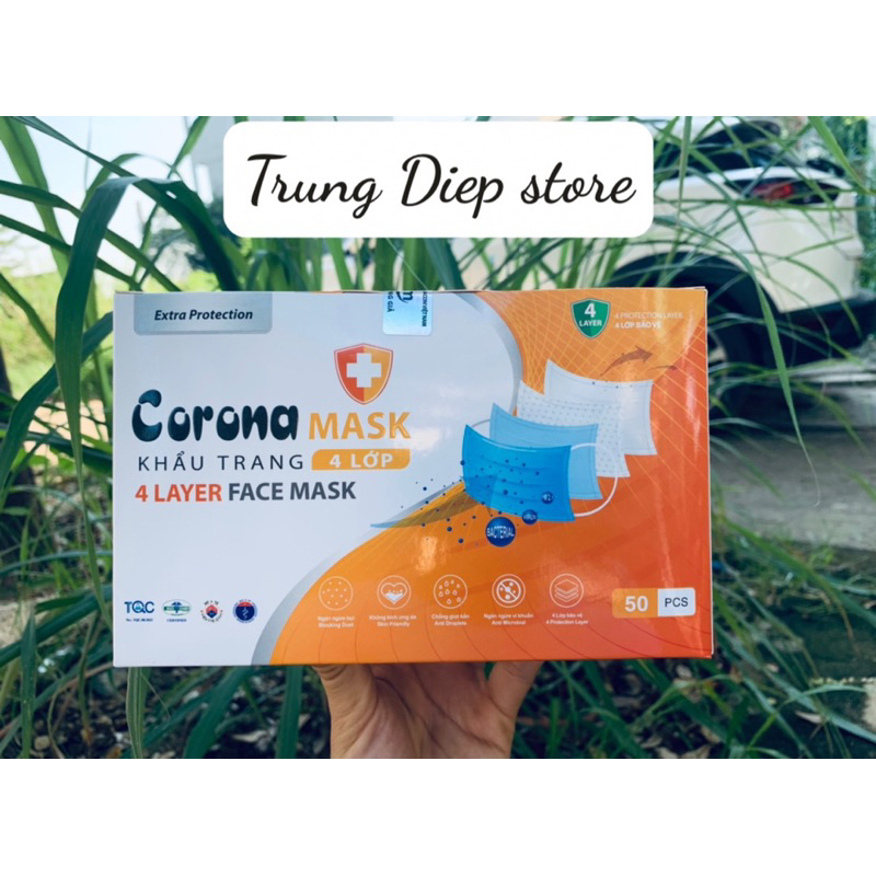 Khẩu trang y tế Corona 4 lớp