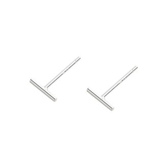 Khuyên tai bạc nữ TWINKLE TIME thanh bạc trơn basic nhiều size cá tính TT235