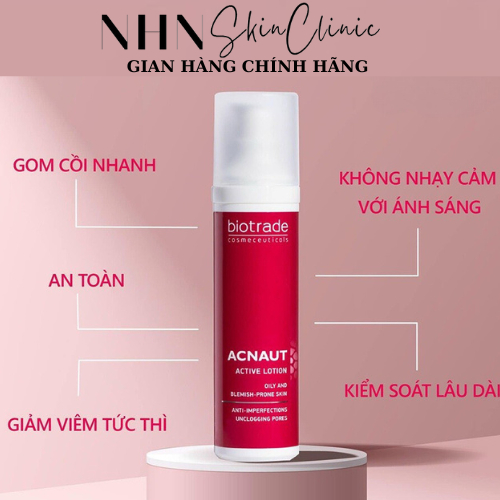 [CHÍNH HÃNG] Lotion giảm mụn Biotrade Acne Out Active Lotion 60ml/10ml