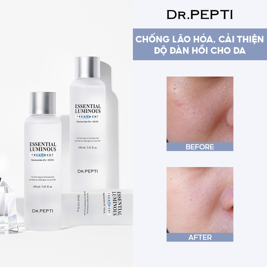 Nước Thần Dưỡng Trắng Da DR.PEPTI ESSENTIAL LUMINOUS TREATMENT 160ml