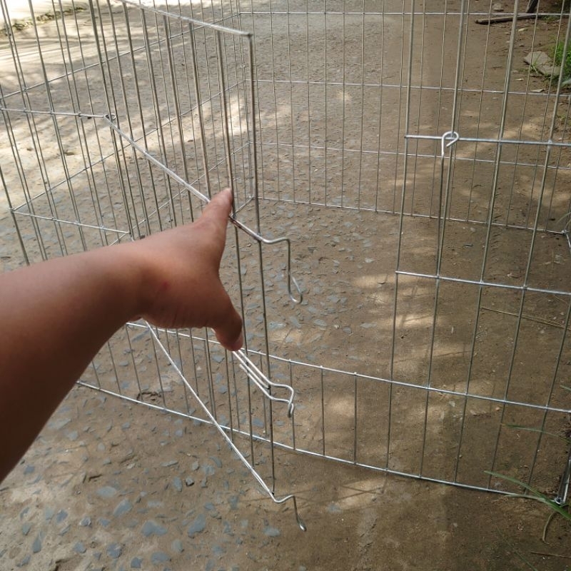 Lồng gà 80 vuông Kẽm to 80x80x80 Ráp sẵn có khóa gài