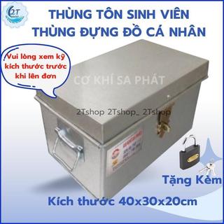 Thùng tôn sinh viên, hòm tôn đựng đồ cá nhân kt 40x30x20 cm, có quai xách có nắp đậy
