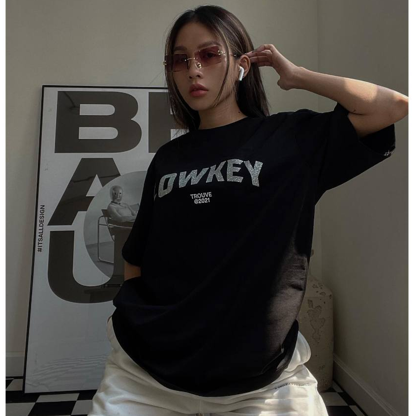 Áo Thun Local Brand Unisex LOWKEY TEE/Hình In Nhũ Bạc, Áo Phông Unisex 100% Cotton 2 chiều Basic Tee