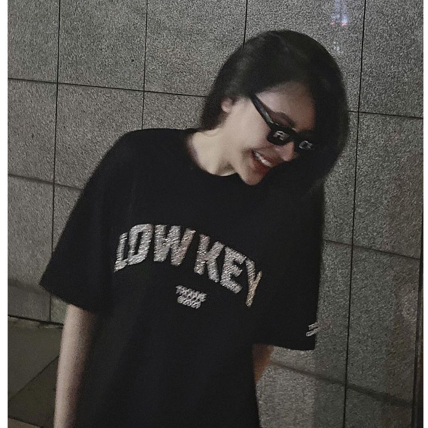Áo Thun Local Brand Unisex LOWKEY TEE/Hình In Nhũ Bạc, Áo Phông Unisex 100% Cotton 2 chiều Basic Tee