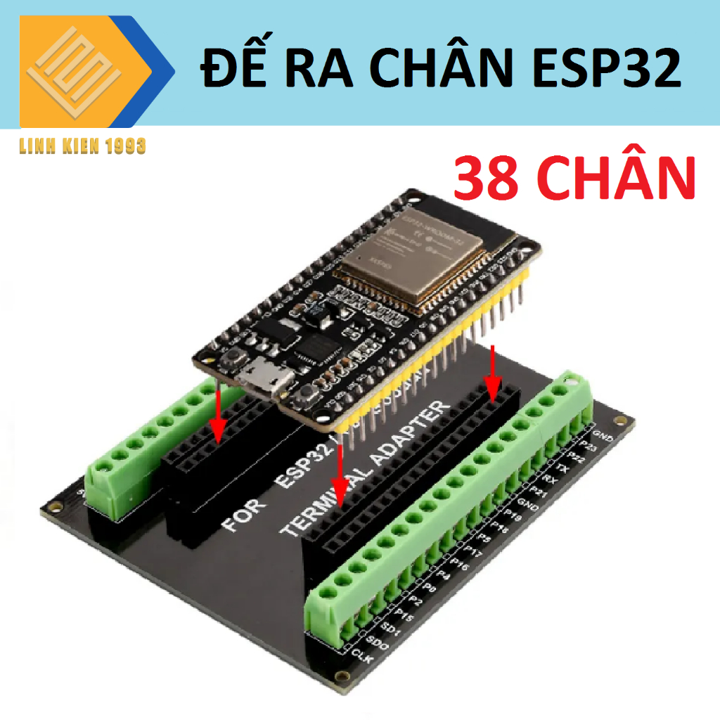 Đế ra chân esp32 nodemcu mạch Phát Triển ESP32 wifi bluetooth 38pin
