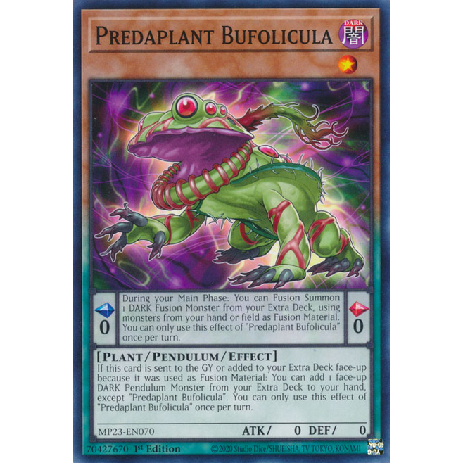 [Thẻ bài Yu-gi-oh] MP23-EN070 Predaplant Bufolicula – Common