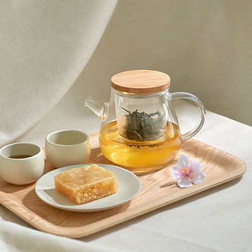 Ấm trà hoa thủy tinh chịu nhiệt có lọc trà S095 900ml - Bình lọc trà hoa thủy tinh 900ml S'95 Shop Samahome