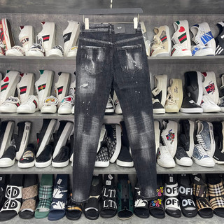  Quần jean bò nam DSQ2 biker slimfit xám mài dập chữ ICON rách xước vảy sơn 4 cúc cài cao cấp hot trend MS 15 