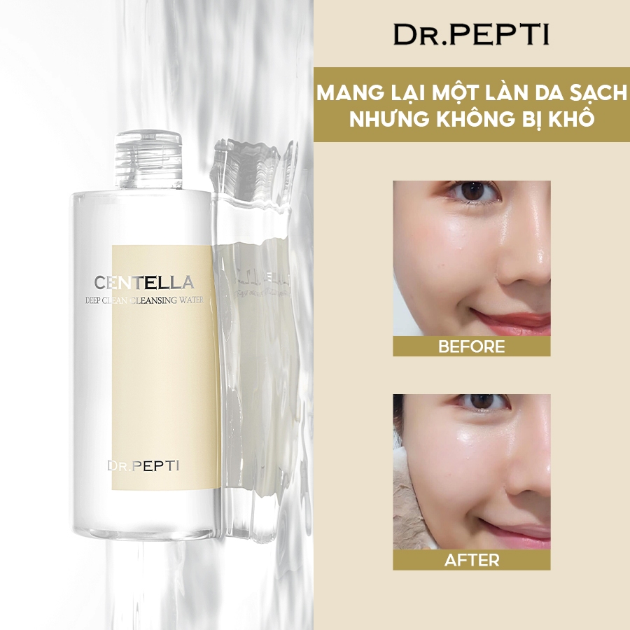 Nước Tẩy Trang Lành Tính DR.PEPTI CENTELLA DEEP CLEAN CLEANSING WATER 400ml