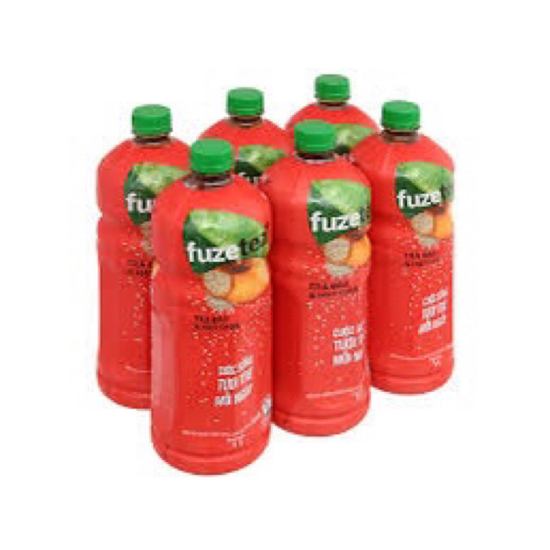 Combo 2 Chai Trà Fuze Tea Chanh Sả và Đào Hạt Chia Chai 1Lít