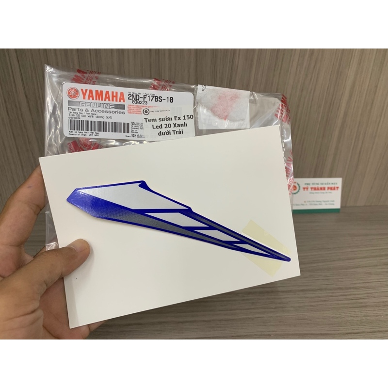 Tem sườn Ex 150 Led đời 20 Xanh dưới Trái  2NDV