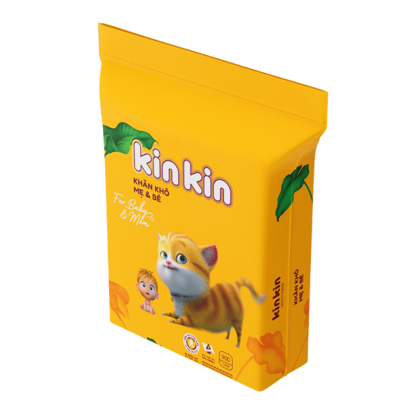 Khăn vải khô đa năng Kin Kin 900gr mèo vàng