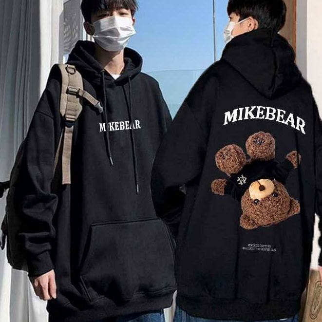 Áo hoodie In hình GAU MIKEBEAR, Áo nỉ bông from rộng nam nữ mặc cực chất
