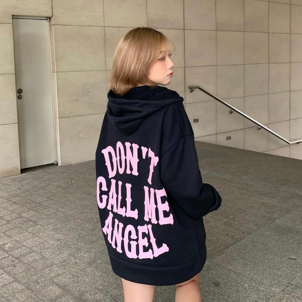 Áo hoodie unisex nam nữ MIR-NELLY nỉ bông dày dặn dont call me angel