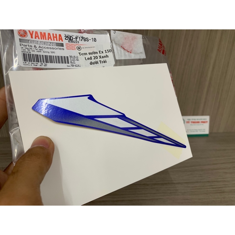 Tem sườn Ex 150 Led đời 20 Xanh dưới Trái  2NDV