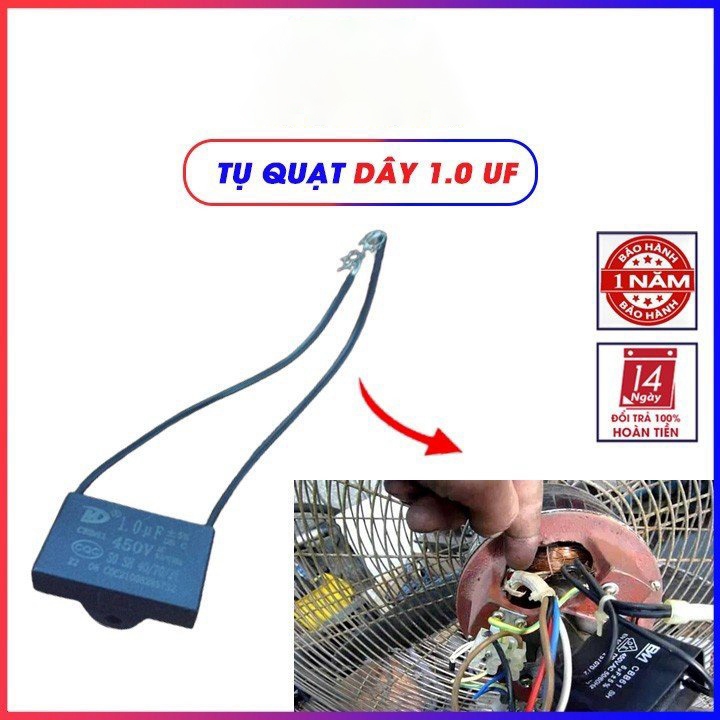 Tụ quạt dây các loại 1.2uf, 2.5uf, 3uf, 3.5uf, 4uf, 6uf ; CAPA quạt
