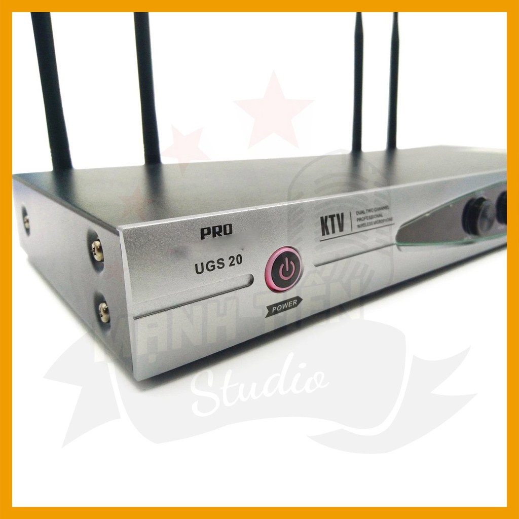 Micro karaoke không dây UGS20 - 4 râu sóng khỏe, hát nhẹ và chống hú tốt bắt sóng xa bảo hành vàng 12 tháng