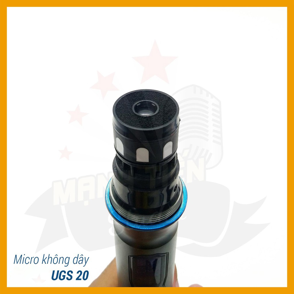 Micro karaoke không dây UGS20 - 4 râu sóng khỏe, hát nhẹ và chống hú tốt bắt sóng xa bảo hành vàng 12 tháng