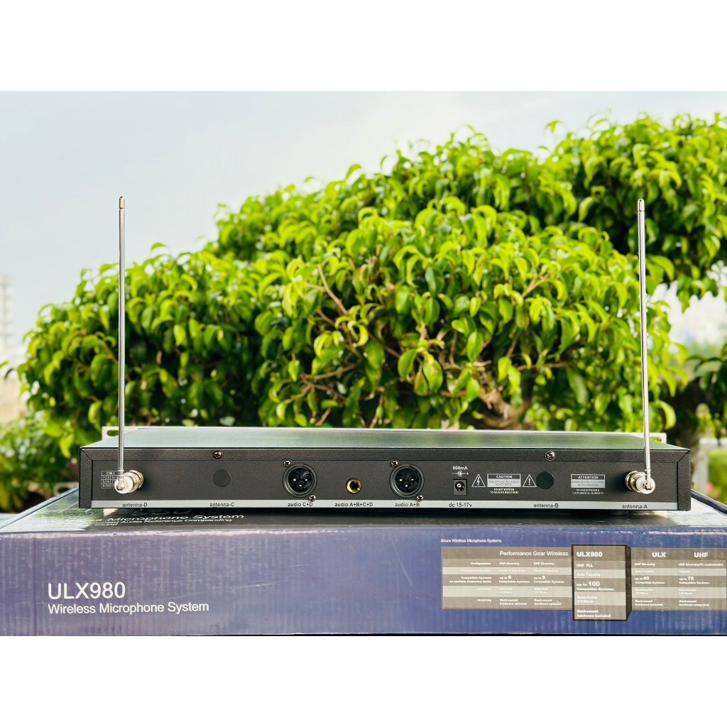 Micro Không dây ULX 980 990 980ii không hú rè rít mic cực hút nhẹ âm chuẩn siêu hay bảo hành 12 tháng