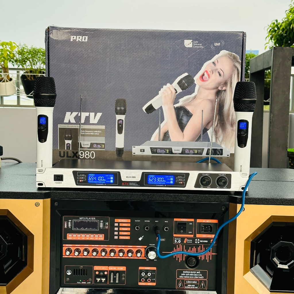 Micro Không dây ULX 980 990 980ii không hú rè rít mic cực hút nhẹ âm chuẩn siêu hay bảo hành 12 tháng