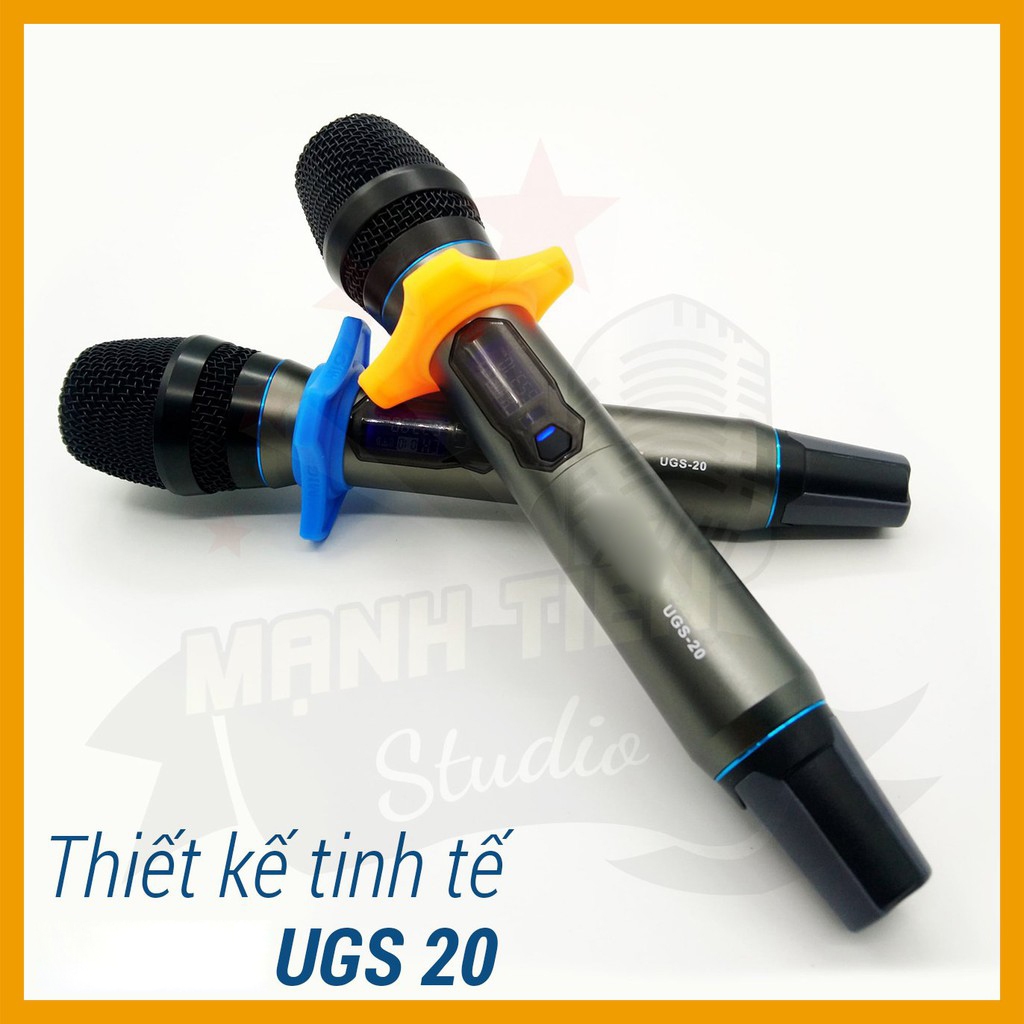 Micro karaoke không dây UGS20 - 4 râu sóng khỏe, hát nhẹ và chống hú tốt bắt sóng xa bảo hành vàng 12 tháng