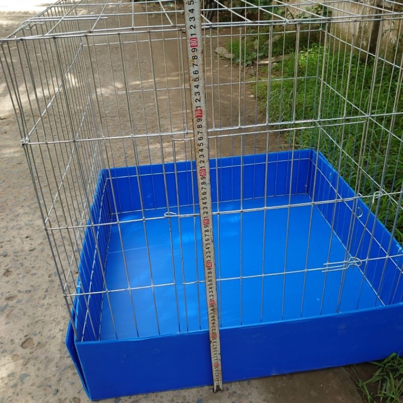 Lồng nuôi gà 80 vuông 80x80 Kèm khay Kẽm to có khóa gài